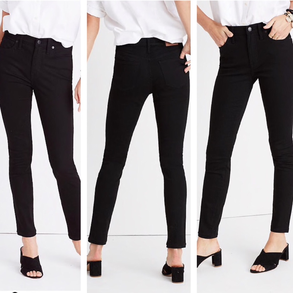 Madewell 9” skinny jeans ISKO Stay Black 25